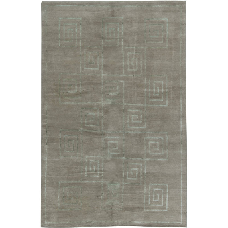 Tapis moderne en laine 6 pi x 9 pi 3 po Modern