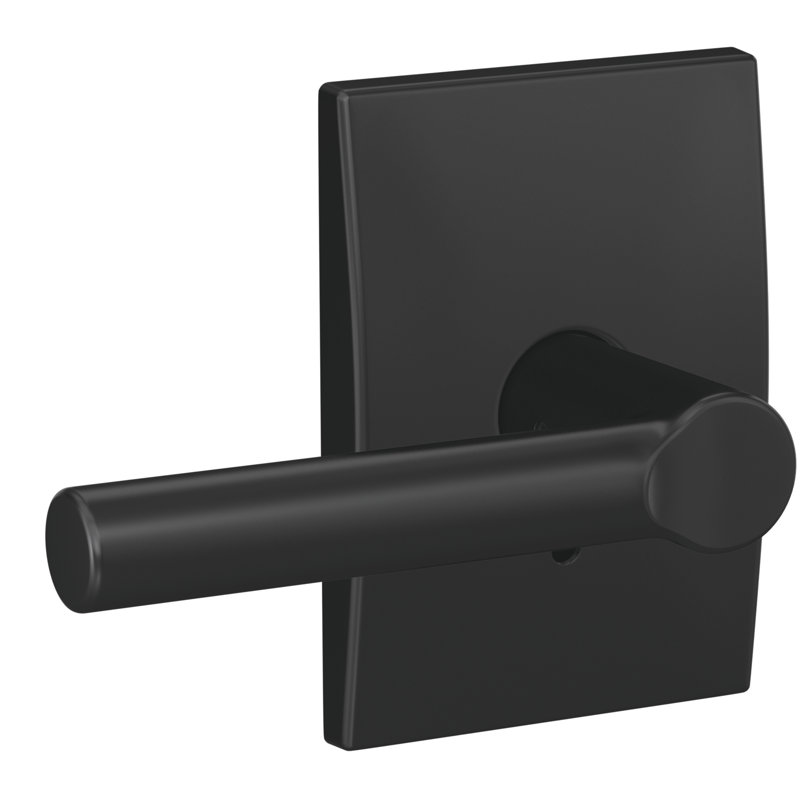 Custom Broadway Non-Turning Lever with Century Trim, Matte Black