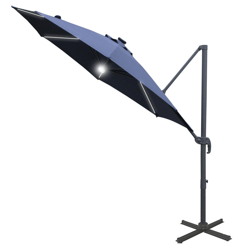 Cristina 2.92m Traditional Parasol, Blue