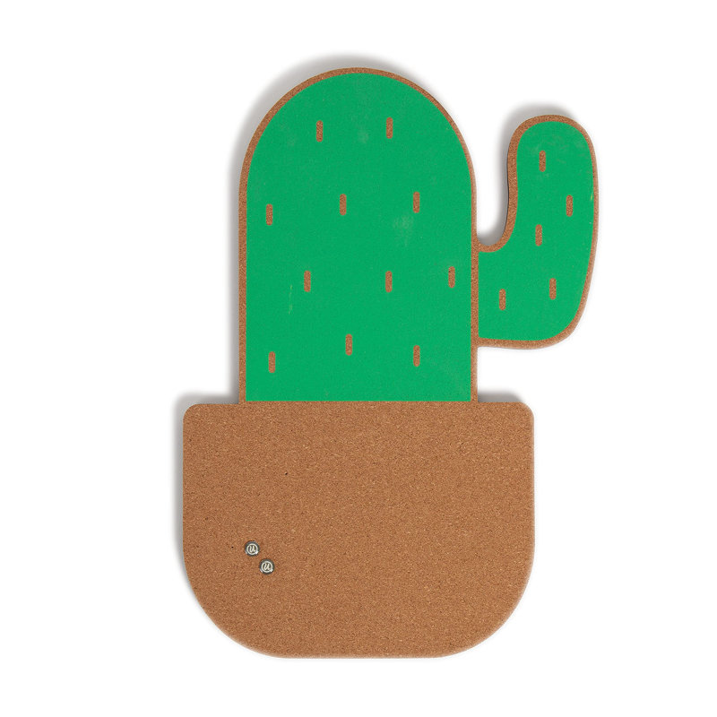 Babillard en liège cactus en pot, 12 po x 17 po