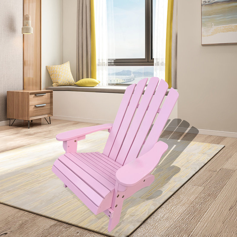 Chaise confortable en bois rose - Design, intérieur et extérieur, construction robuste, usage polyvalent, montage facile requis, en bois massif, convient à divers espaces, incluse