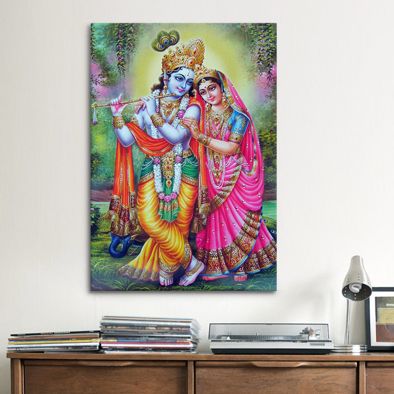 «Hindu», reproduction d'art sur toile tendue, H 18 po x l 12 po x P 1,5 po, Pas de tapis, Toile tendue