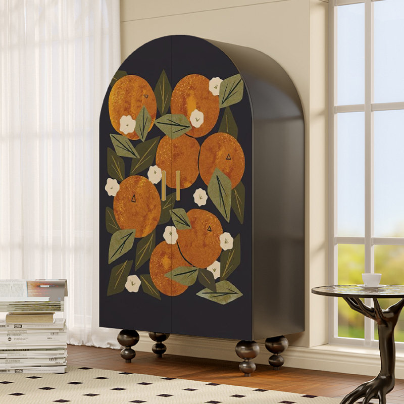 Arched Wardrobe With Shelves& Art Doors