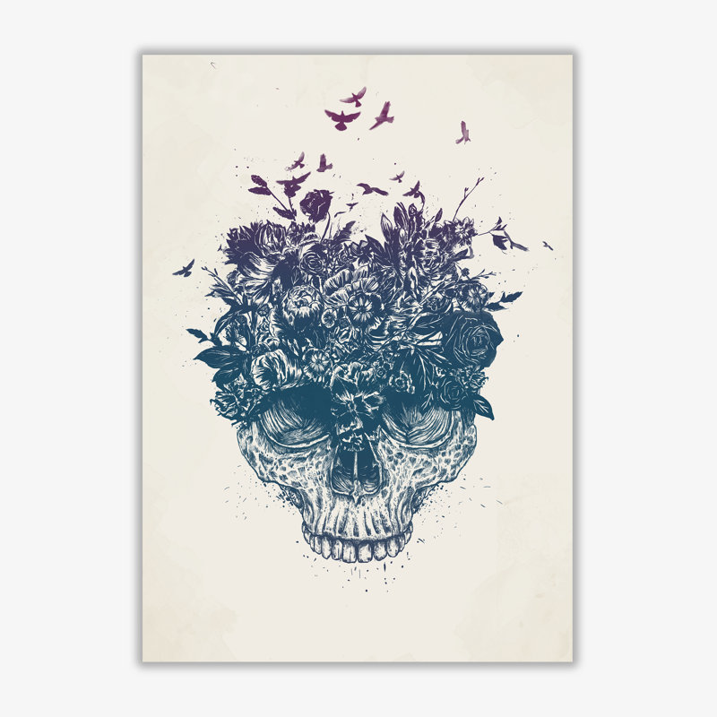 My Head Is A Jungle Skull by Mercedes Lopes Charro - Print, No Frame, 42 cm H x 29.7 cm W x 1 cm D