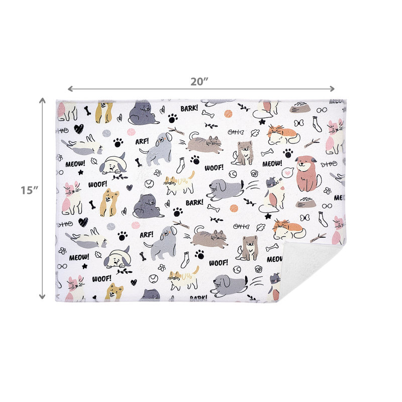 Tapis de séchage en microfibre pour chien et chat - ensemble de 2