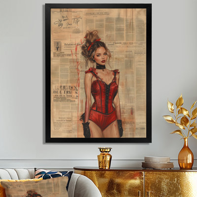 «More Import Than The Weather Cabaret Woman», reproduction d'art mural femme