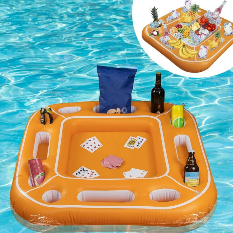 Floating Table for Pool Party, Orange