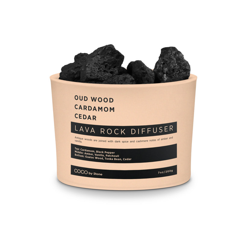 Lava Rock Diffuser - Oudwood | Cardamom | Cedar
