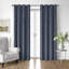 Shay Broad Ticking Stripe Dark Denim Cotton Grommet Top Drapery Panel Set of 2-1867837748