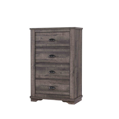Commode de chevet contemporaine à quatre tiroirs, parfaite pour le rangement et le style dans les chambres modernes.