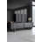 Modern TV Unit with Metal Legs, Anthracite & Silver, 70.9 x 11.8 x 19.7 inches | 100% Melamine Coated Particle Board, Thickness: 0.7 inches | Stylish Industrial Design, Perfect for Living Room or Entertainment Space-447669347