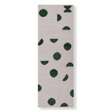 Wool Geometric Area Rug in Forest Green/Gray