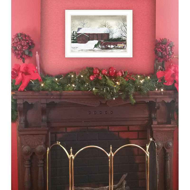«Christmas Wagon» par Billy Jacobs, reproduction encadrée prête à accrocher