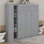 Lit escamotable double avec tablettes, garde-robe et lumières DEL-993832125-993832123