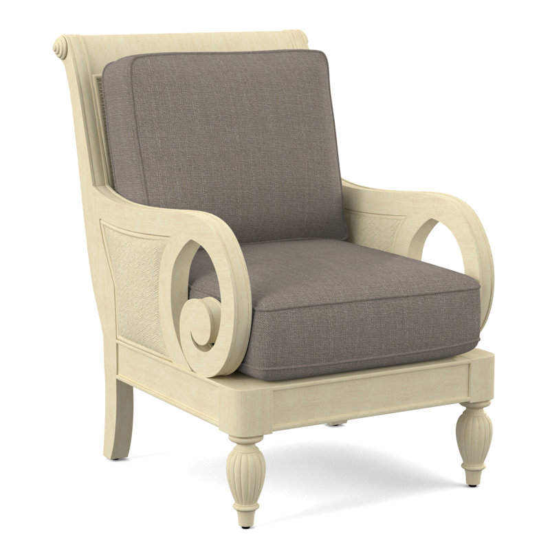 Grand View 71.12Cm Wide Armchair, Bisque Finish, Stone Crypton Performance; 0884-83