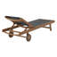 Chaise longue d'extérieur en bois d'eucalyptus Caspian
