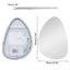 Asymmetrical Backlit Lighted Bathroom Mirror 3 Lighting Colors Defog 500X700Mm-1643151773