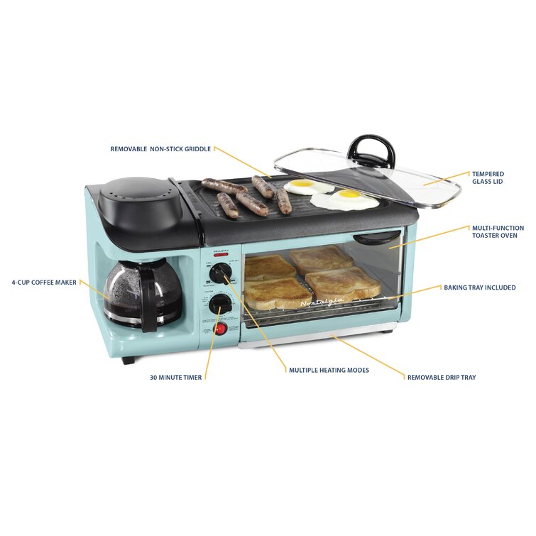 3 in 1 Breakfast Maker Station Toaster Oven - SPLJ375 - IdeaStage