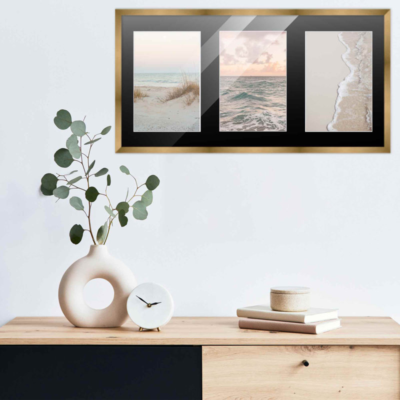 Cadre en bois Lymari, 4 po x 6 po, 7,5 po x 14,5 po, Bronze / noir