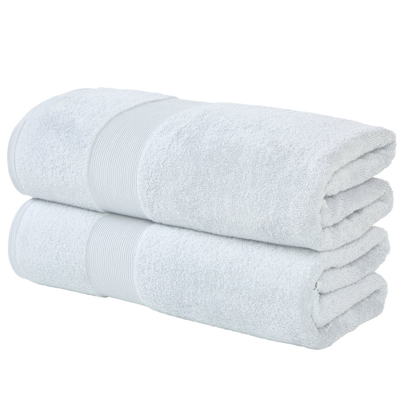 Honesdale 100% Cotton Plush Bath Sheet, Silver