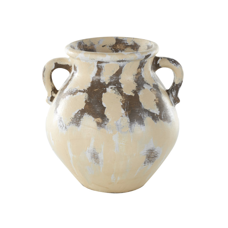 Cole And Grey Ceramic Antique Style Pot Vase With Curved Handles