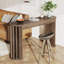 Table de salle à manger à hauteur de comptage, table de bar en bois gris de 59 po pour la cuisine, la salle à manger et le pub
