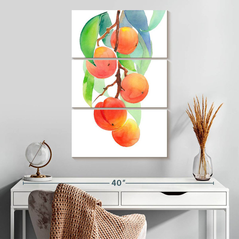Yarlin Branch Of Peaches, 32" H x 20" W