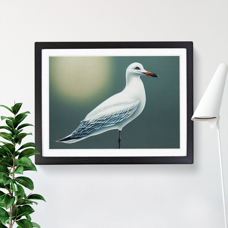 Seagull Portrait Vol.3 - Framed Print, Black , 34cm H x 46cm W x 2cm D