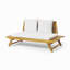 Causeuse d'extérieur en bois avec coussins 65 po Lavinia-1283978469