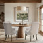 Ultra Upholstered Dining Chairs with High-Back Design and Solid Wood Legs-47986836