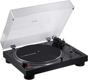 Tourne-disque USB sans fil Bluetooth Audio-Technica AT-LP120XBT-USB-BK - Entraînement direct - Manuel (noir)