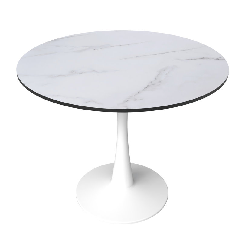Dinning Table,Round Pedestal Base Dinning Table,31.5 Inches for 2 - 4 Persons,for Dining Room, Living Room, Farmhouse, Black