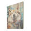 Chien Akita Affection I - Art mural en bois sur bois de pin naturel-1733131183