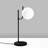 Modern Industrial Table Lamp, Black Metal Body, 11.0 x 7.1 x 20.9 inches | Base Plate: Ø7.1 x 0.8 inches | 200 cm Cable with On/Off Switch | Socket Type: E14 Max 40W | Elegant Design for Home & Office Lighting-568621133