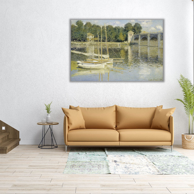 Le pont d'Argenteuil, 1874, reproduction d'art sur toile, H 12 po x l 18 po
