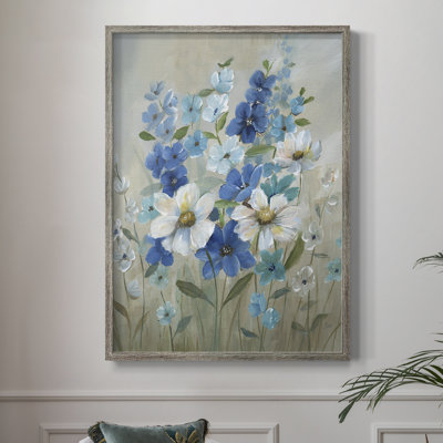 «Blue Garden II», reproduction encadrée - bois massif 47050