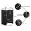 Meuble-lavabo simple 24 po noir