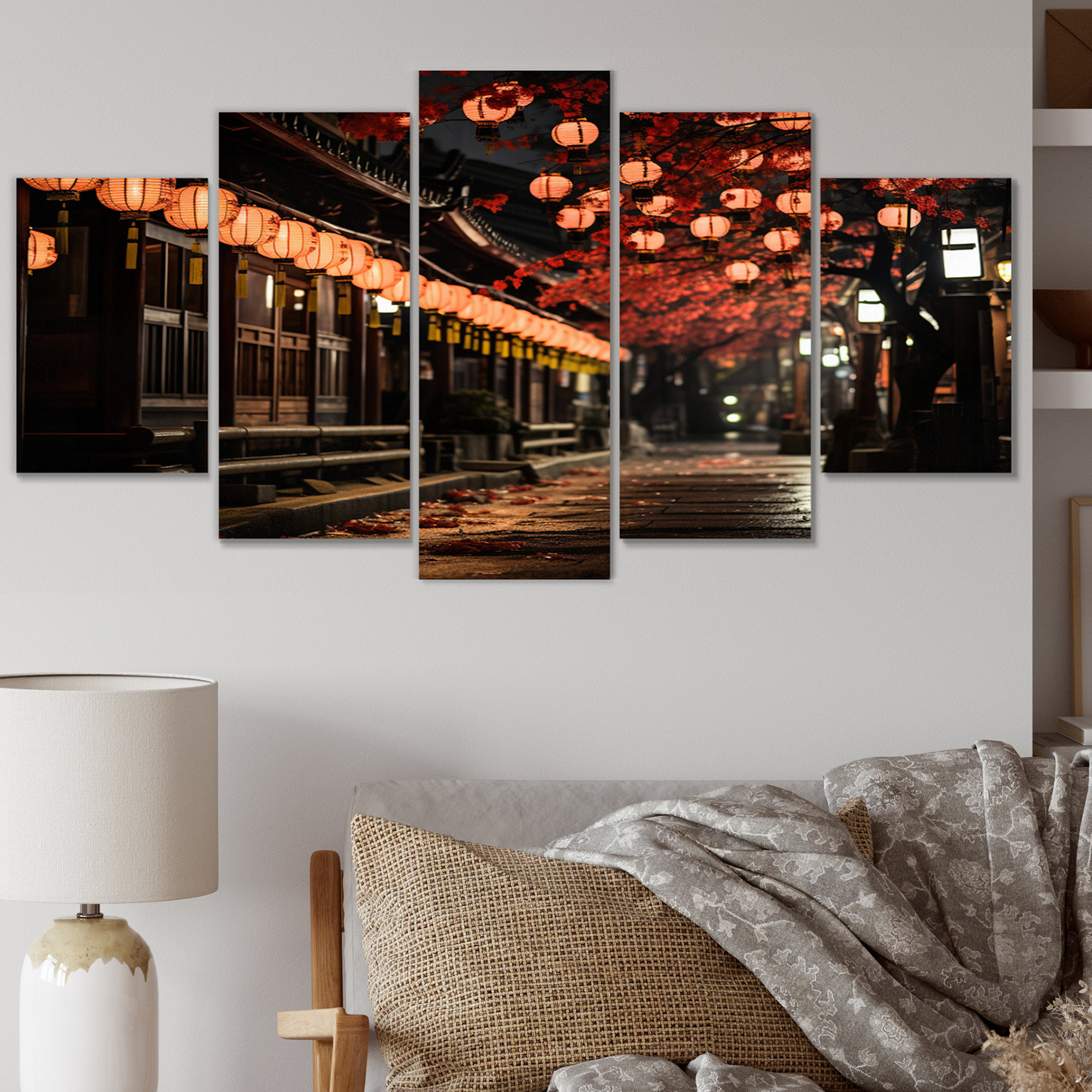 Red Barrel Studio® Japon Art Paper Lantern Glow II Japanese Wall Art