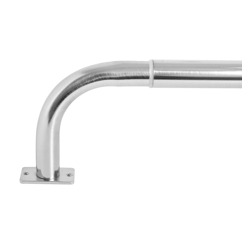 Tringle à rideaux occultante de 1 po de diamètre Red Barrel Studio®, 96" - 144", Nickel satiné