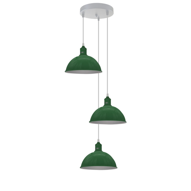 3 - Light Cluster Pendant, No, No, Green
