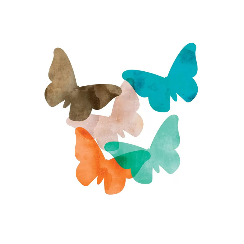 Mod Butterflies by Aimee Wilson - Wrapped Canvas Gallery-Wrapped Canvas Giclée, 30.48 cm H x 30.48 cm W