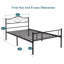 Ensemble de chambre à coucher 3 pièces Kempst, cadre de lit en métal noir avec 2 tables de chevet à tablettes ouvertes, ensemble de lit plateforme en métal avec table d'appoint de 2, ensemble de mobilier de chambre pour petit espace pour appartement, chambre d'amis, chambre à coucher moderne-737466113-737466115