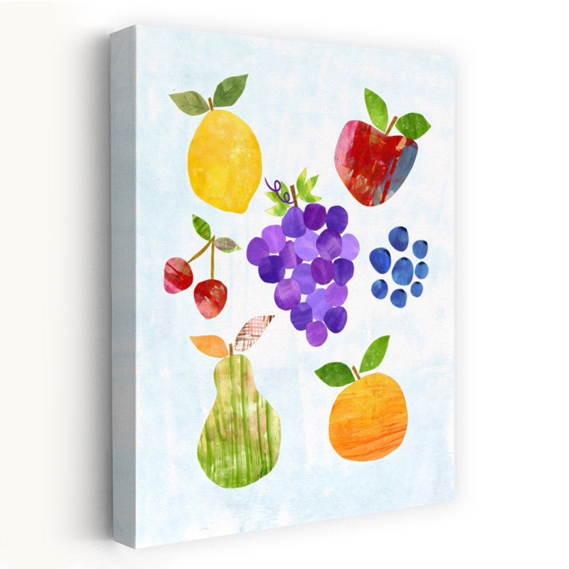 «Fruit Bold Colorful Contemporary Cherry Fruit», art mural, 36" H x 24" W