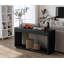 Table d'appoint 60 po 2 tiroirs cannelés en bois naturel