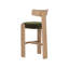 Tabouret de bar Horton - Chêne rustique - Vert forêt
