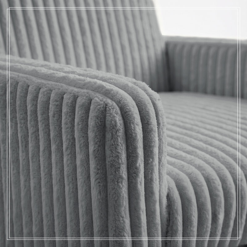 Fauteuil d'appoint avec coussin moelleux, Grey