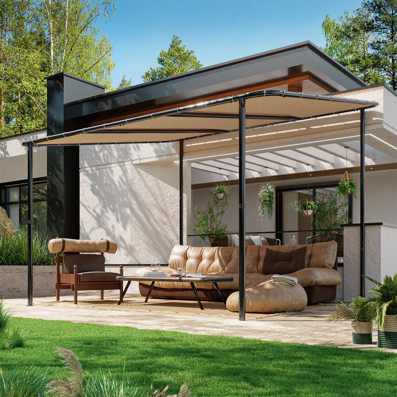 12 pi. L 10 pi. Pergola en métal, 12 pi. L 10 pi. D