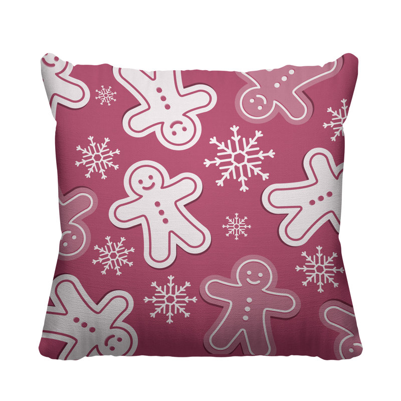 Coussin Holiday, L 17 po x H 17 po, Rose