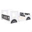 Lit plateforme double classique en forme de voiture avec roulettes-1704752315