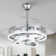Elfred 42'' Modern DIY Shape Ceiling Fan with Lights, 6-Speed DC Motor Dimmable LED Ceiling Fan